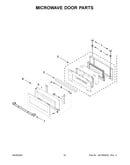 Microwave door parts