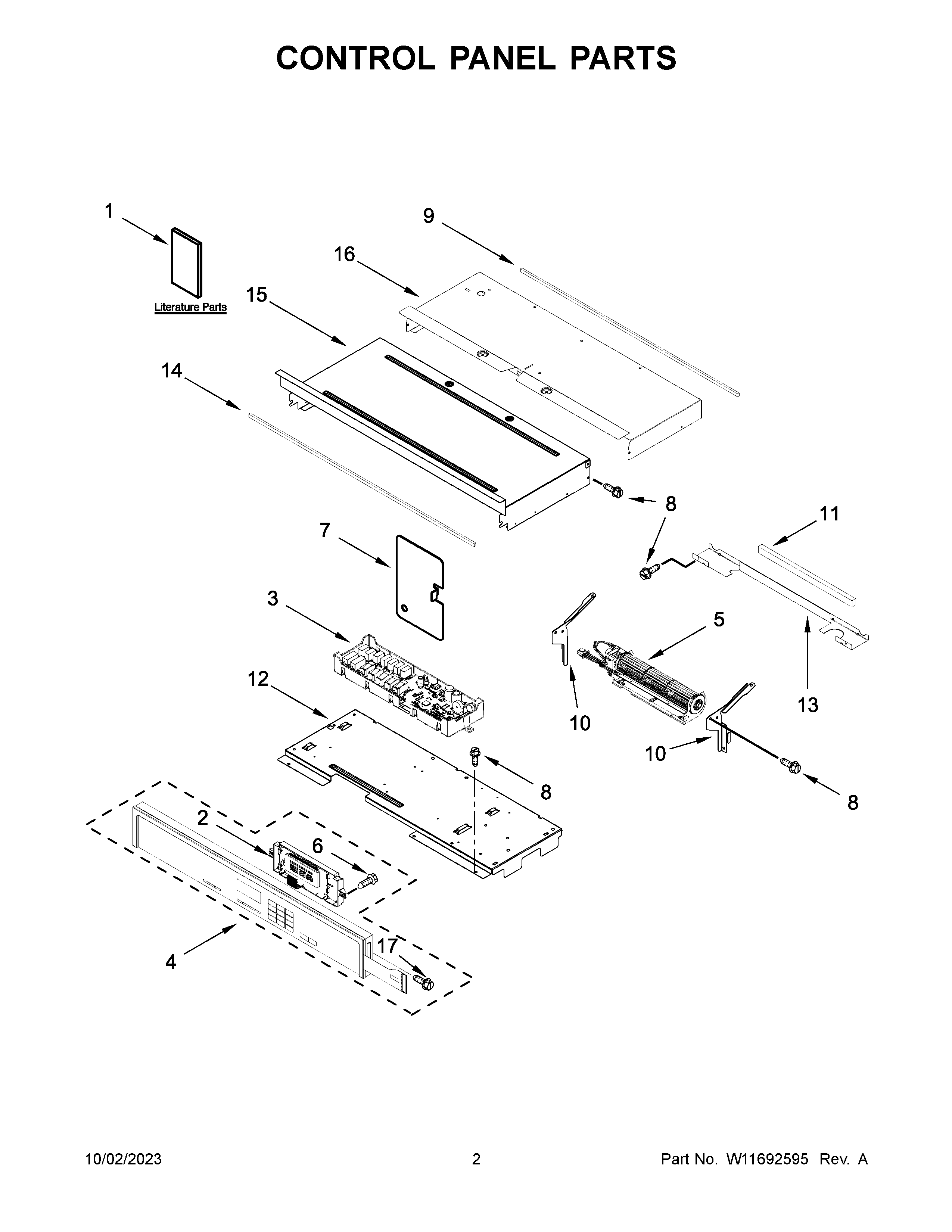 Control panel parts