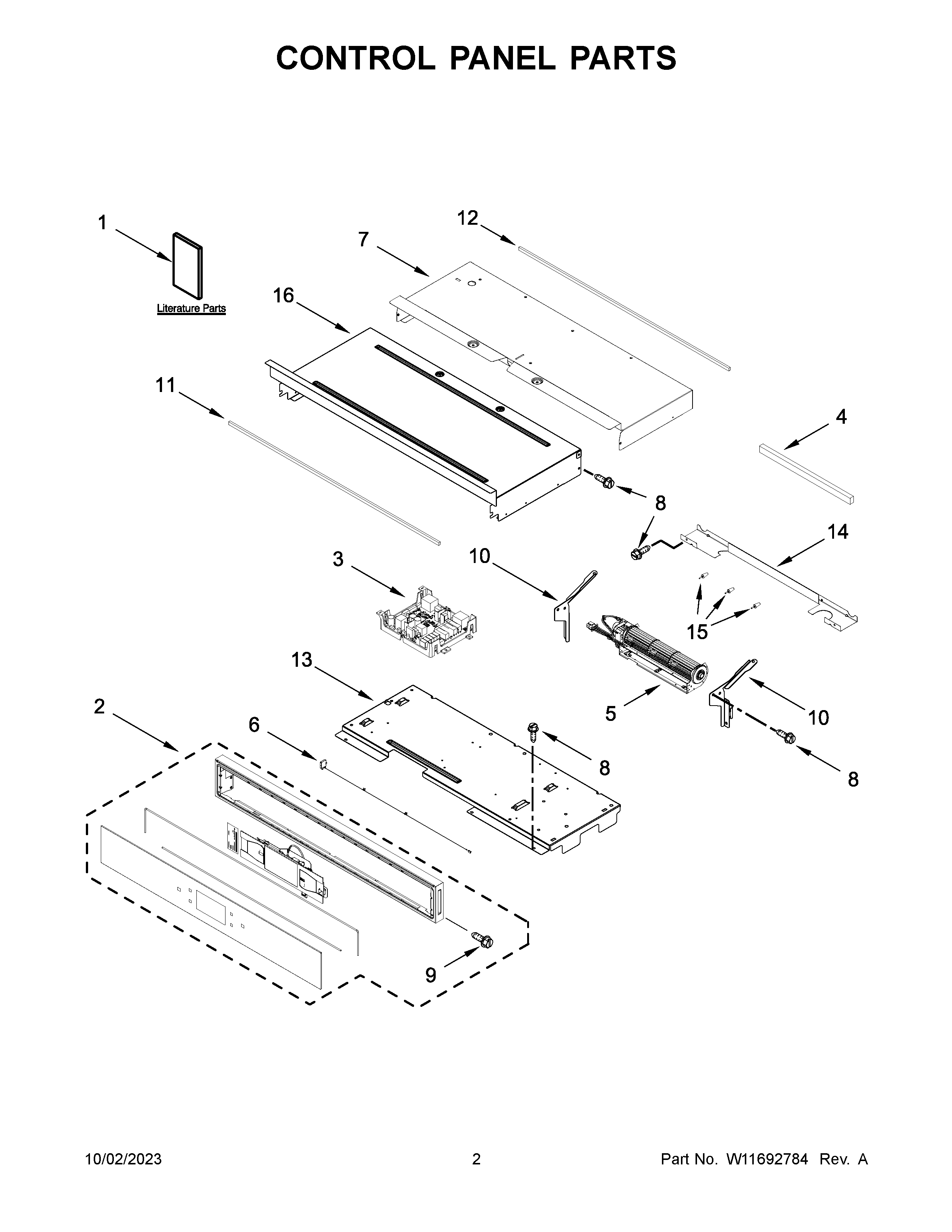 Control panel parts
