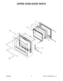 Upper oven door parts