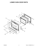 Lower oven door parts