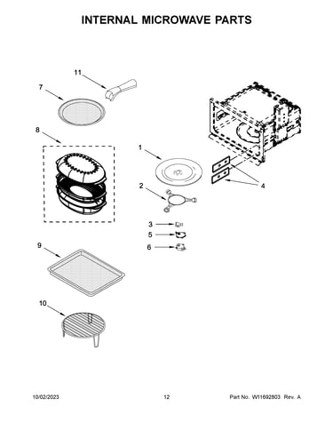 Internal microwave parts