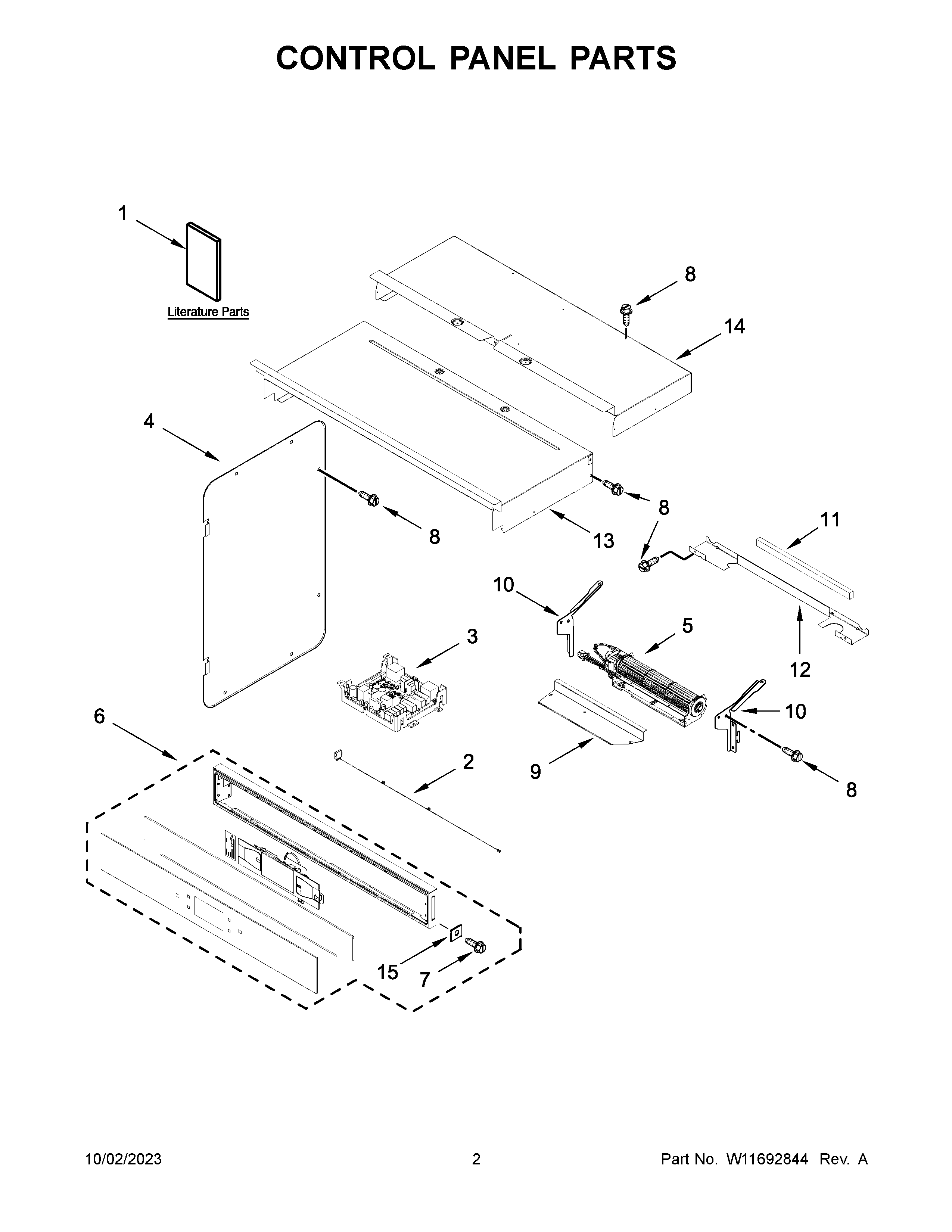 Control panel parts
