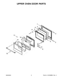 Upper oven door parts