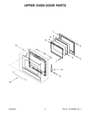 Upper oven door parts