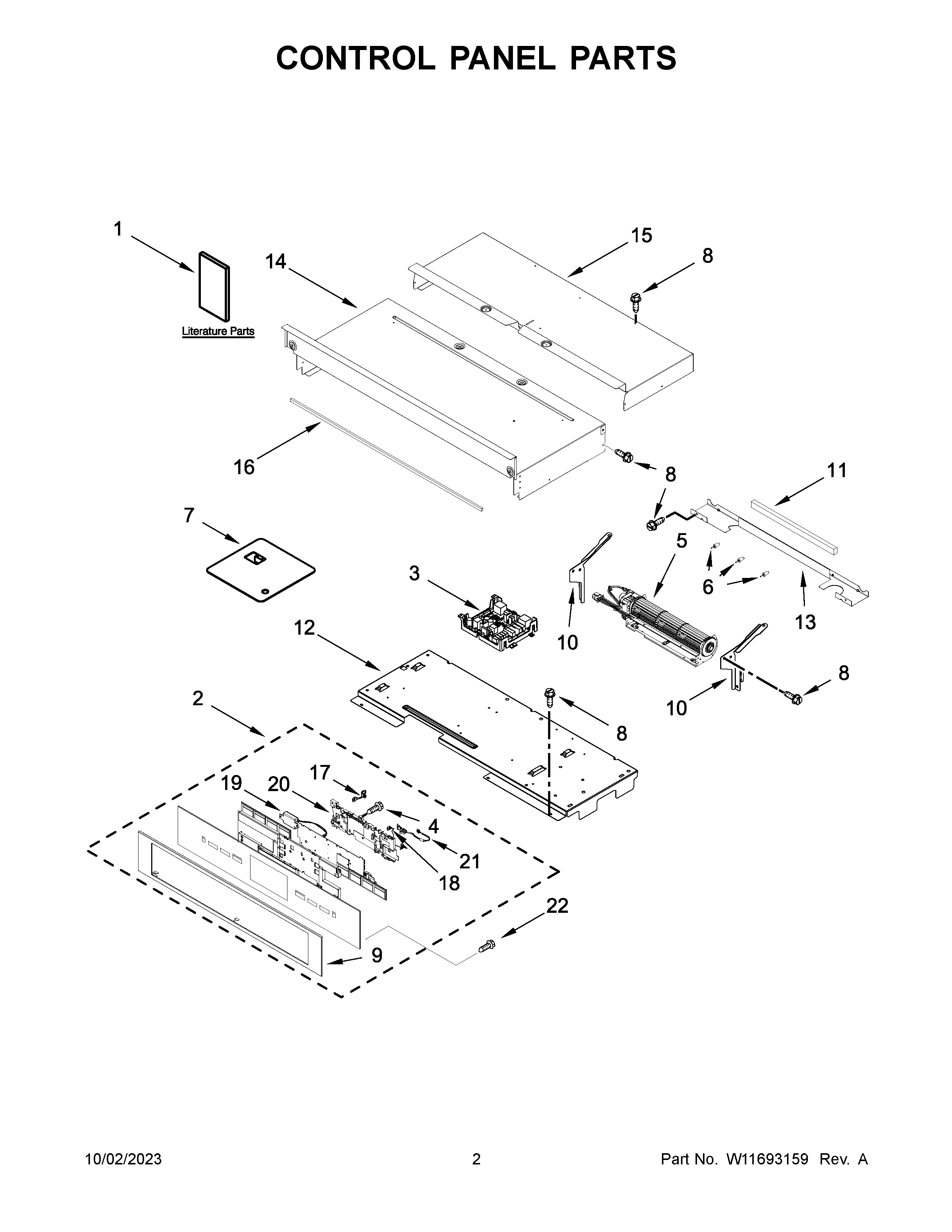 Control panel parts
