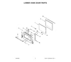 Jenn-Air JJW2830LL01 lower oven door parts diagram