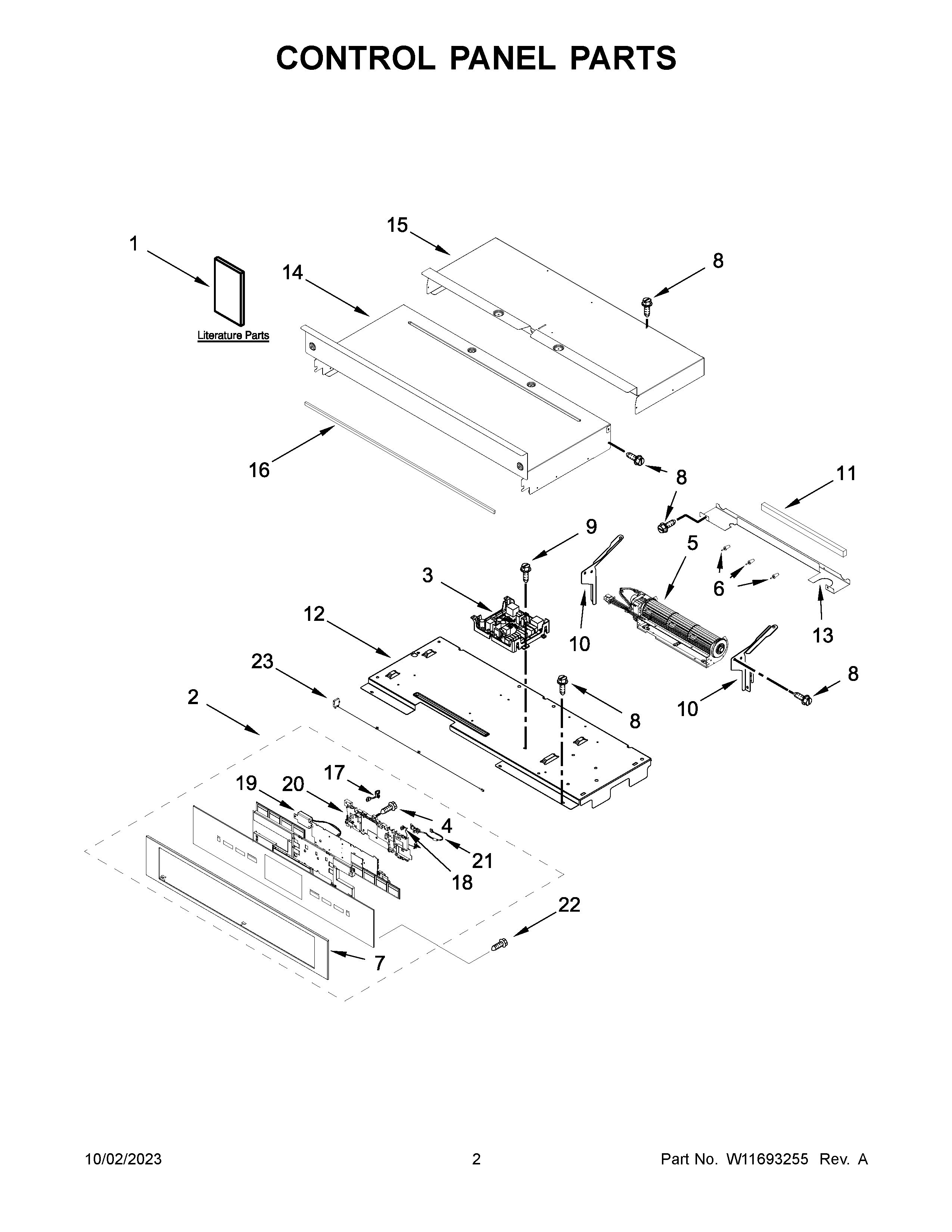 Control panel parts