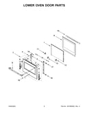 Lower oven door parts