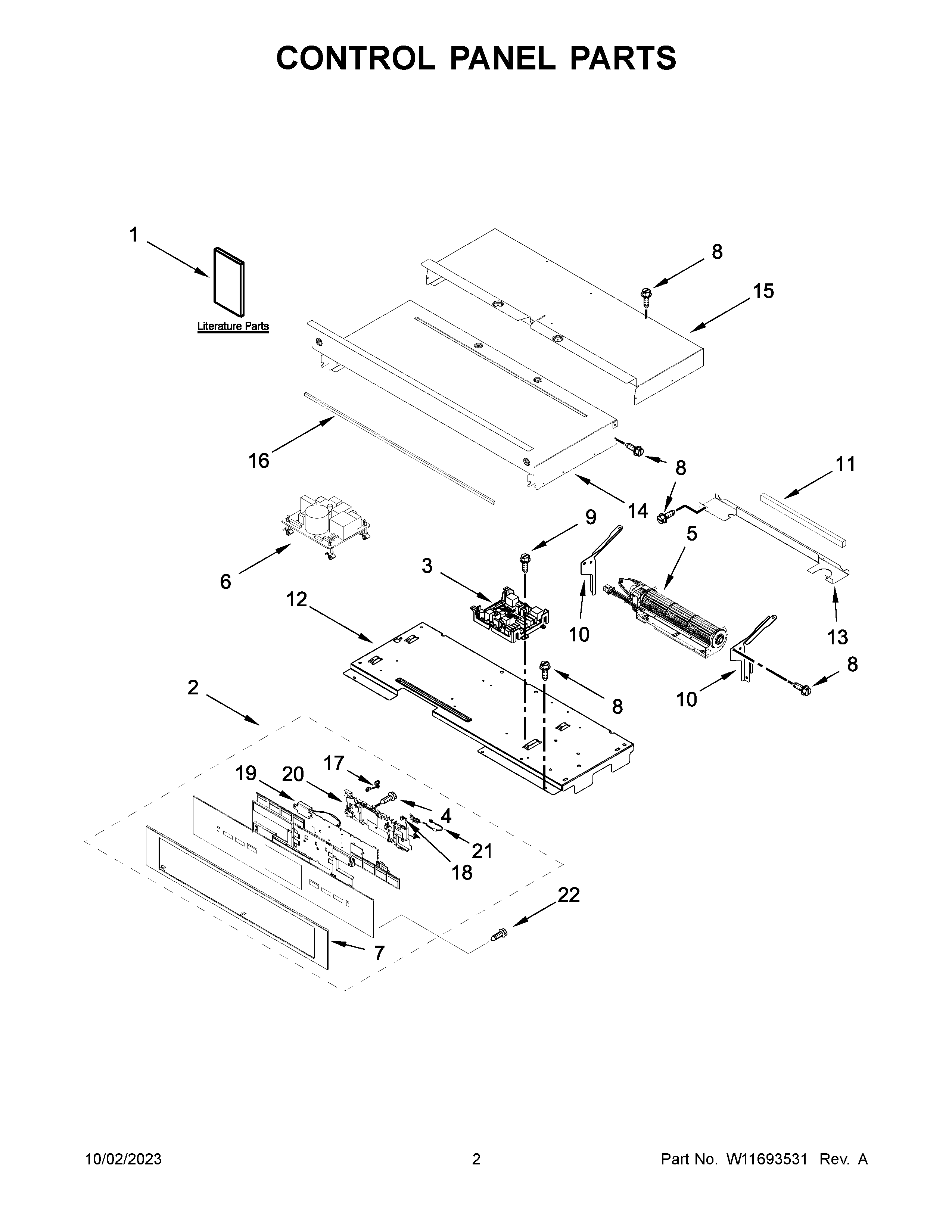 Control panel parts