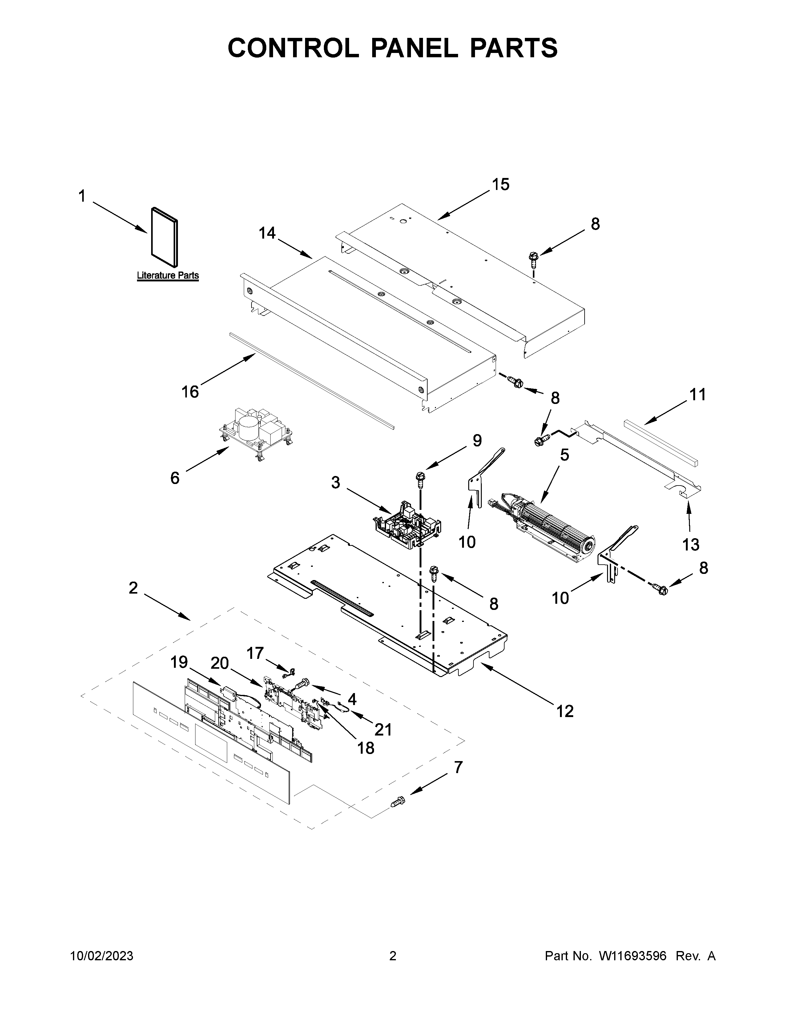 Control panel parts
