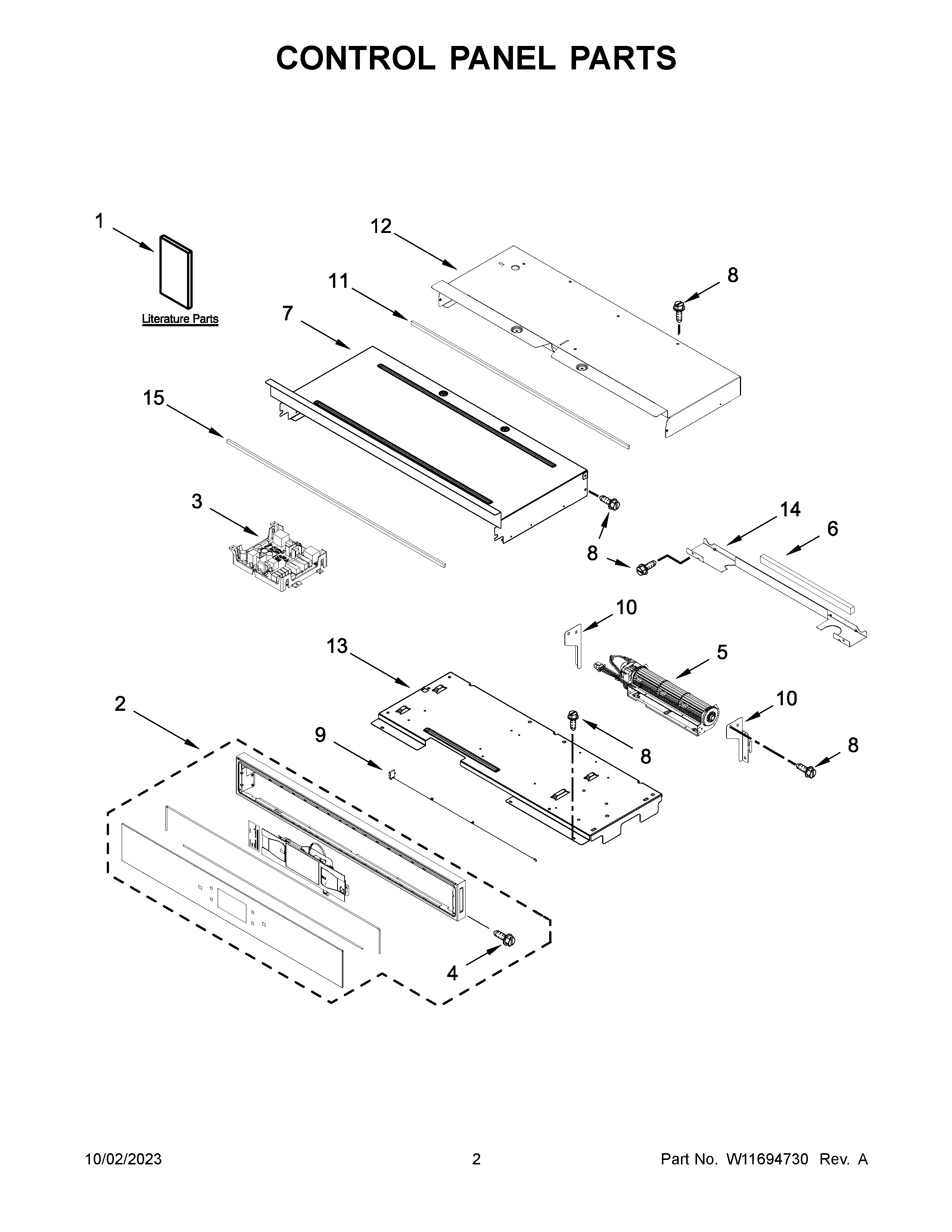 Control panel parts