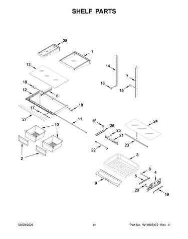 Shelf parts