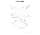 Whirlpool WFE505W0JS4 cooktop parts diagram