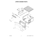 Jenn-Air JUDFP242HL11 upper drawer parts diagram