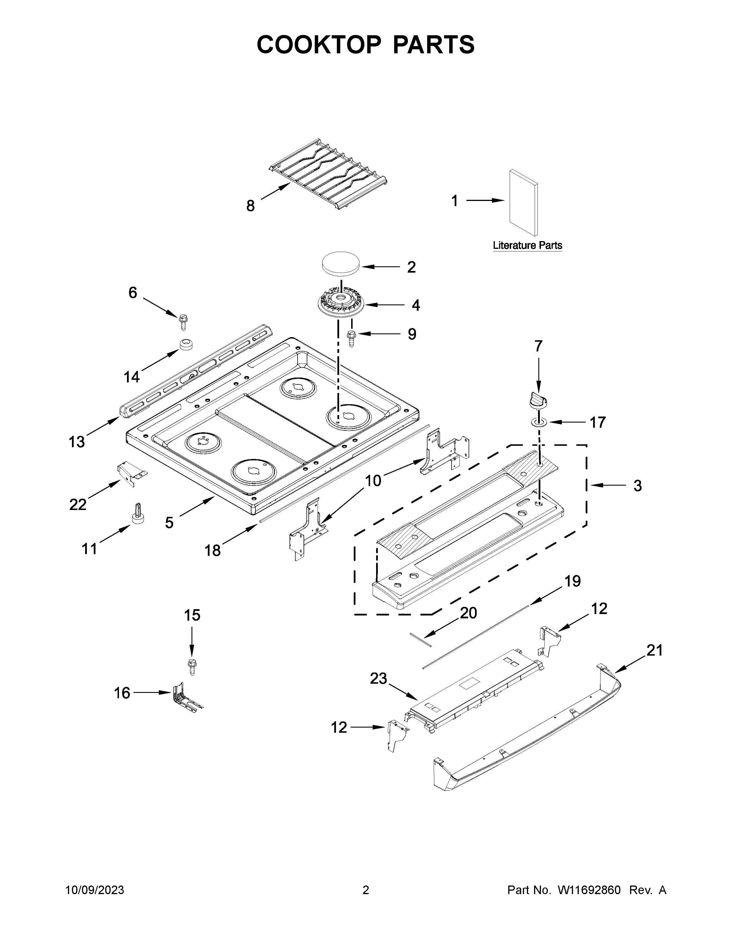 Cooktop parts