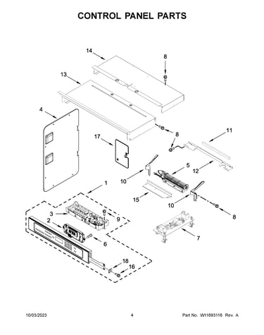 Control panel parts
