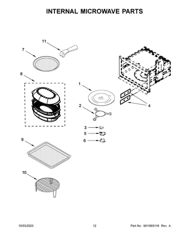 Internal microwave parts