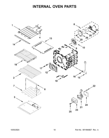 Internal oven parts