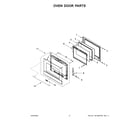 Whirlpool WOES5930LZ01 oven door parts diagram