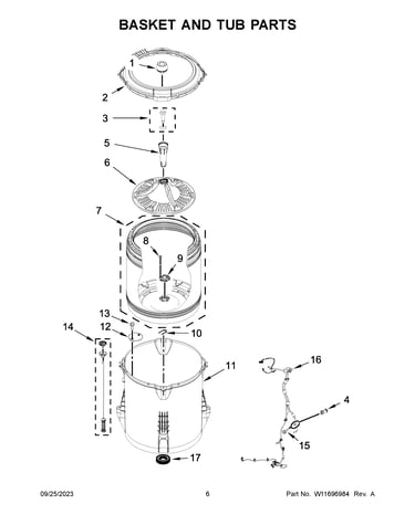 Basket and tub parts