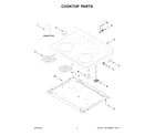 Whirlpool WFE505W0JZ4 cooktop parts diagram