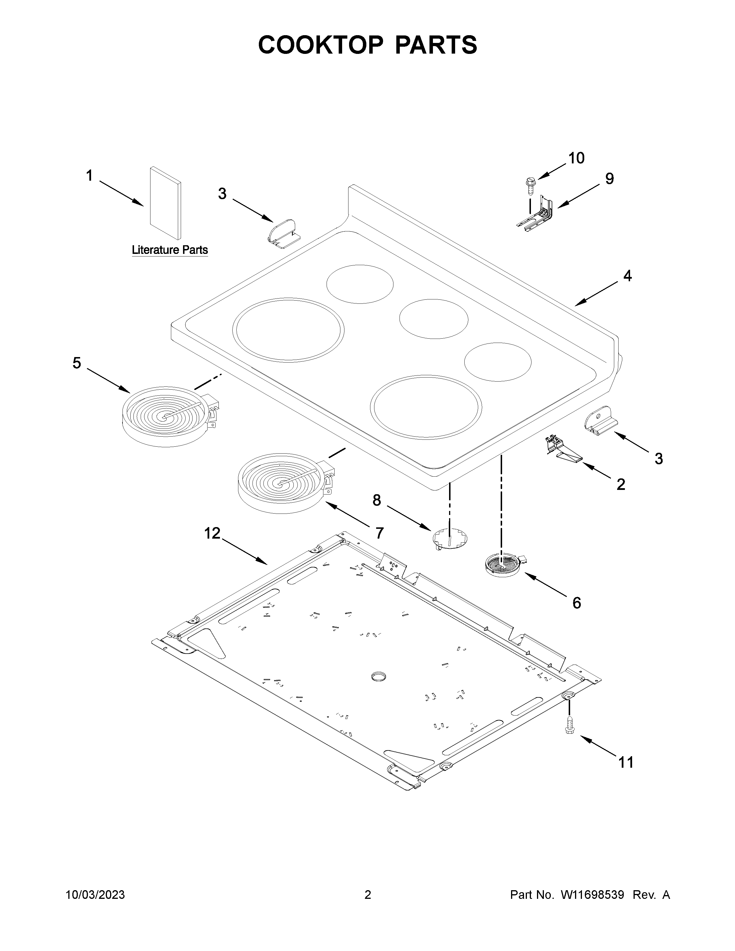 Cooktop parts
