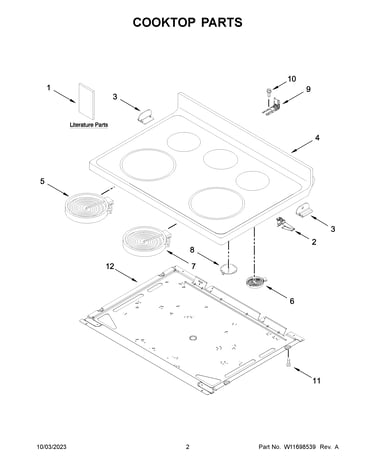 Cooktop parts