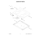 Whirlpool YWFE515S0JS4 cooktop parts diagram