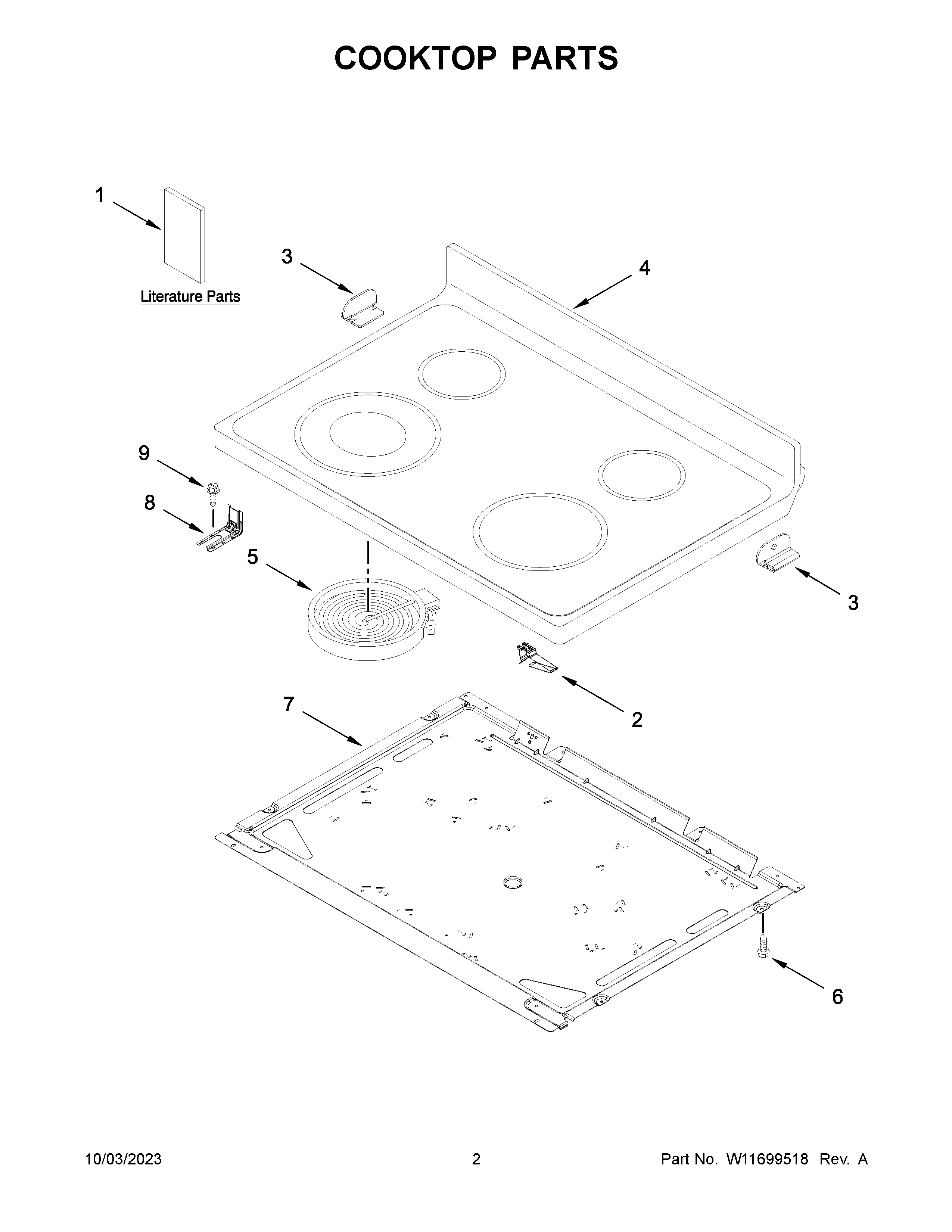 Cooktop parts