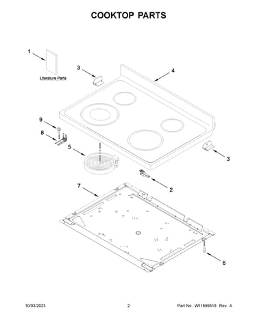 Cooktop parts