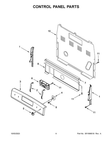 Control panel parts