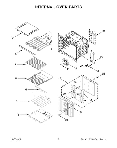 Internal oven parts