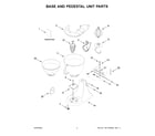 KitchenAid 5KSM195PSWMH5 base and pedestal unit parts diagram