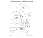 KitchenAid 5KSM195PSWMH5 case, gearing and planetary unit parts diagram