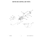 KitchenAid 5KSM195PSWMH5 motor and control unit parts diagram