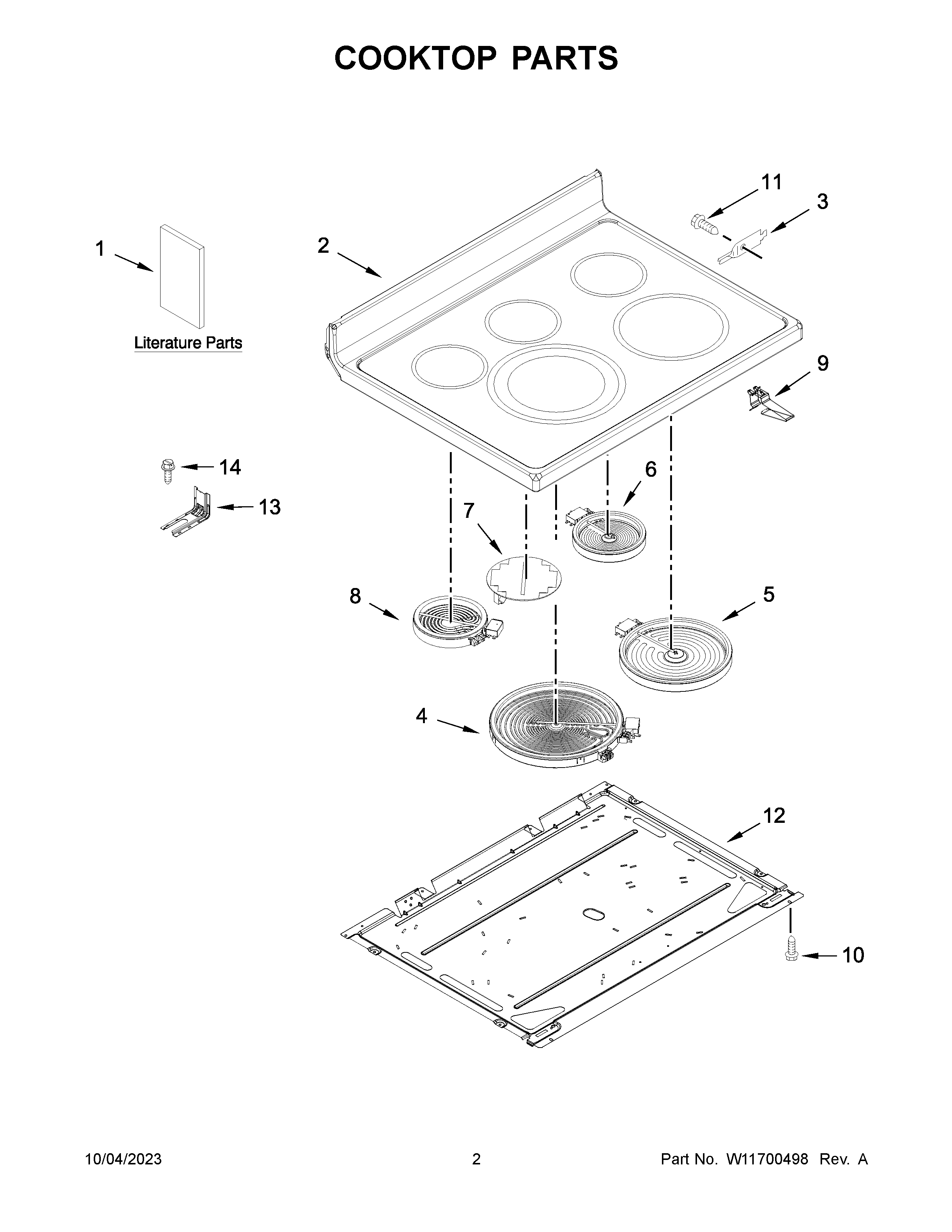 Cooktop parts