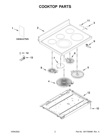 Cooktop parts