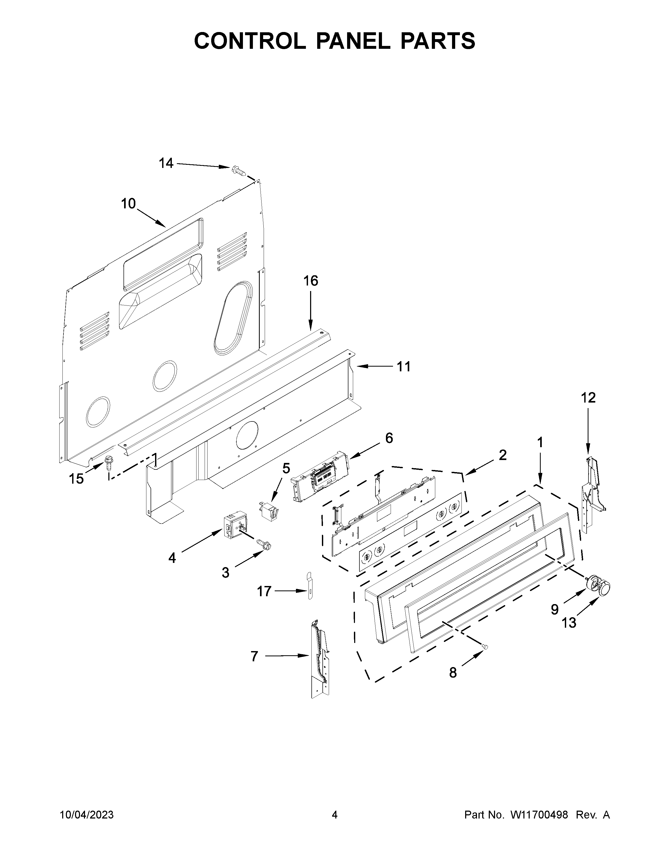 CONTROL PANEL PARTS