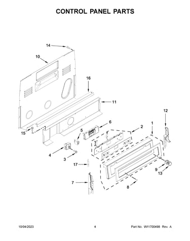Control panel parts