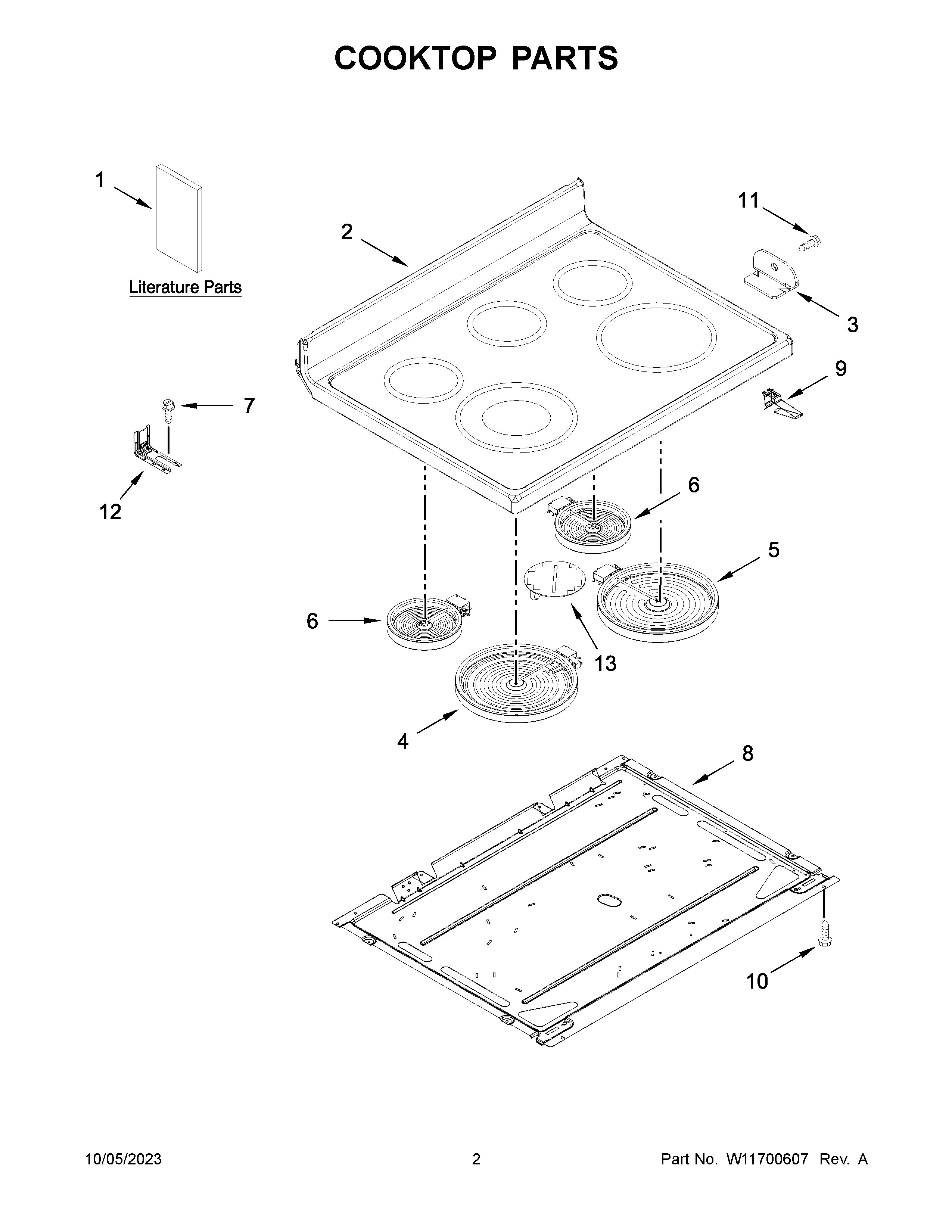 Cooktop parts