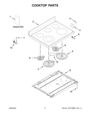 Cooktop parts