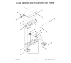 KitchenAid 5KSM55SXXNWH0 case, gearing and planetary unit parts diagram