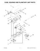 Case, gearing and planetary unit parts