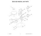 KitchenAid 5KSM55SXXNWH0 base and pedestal unit parts diagram