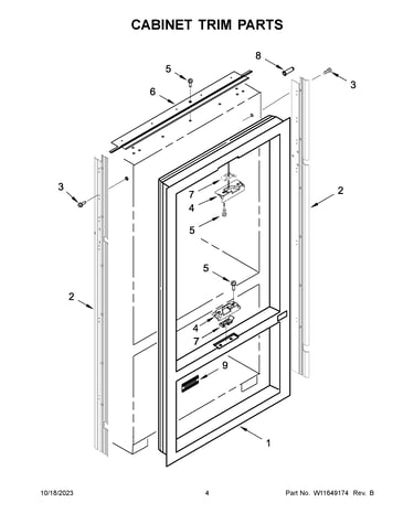 Cabinet trim parts