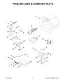 Freezer liner & icemaker parts