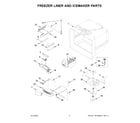 KitchenAid KRFC302EBS08 freezer liner and icemaker parts diagram