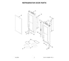 KitchenAid KRFC302EBS08 refrigerator door parts diagram