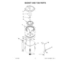 Admiral ATW4519PW0 basket and tub parts diagram